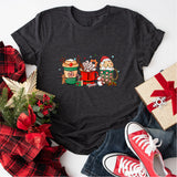 Christmas Coffee T Shirt, Peppermint Iced Latte Tee, Snowmen Sweets Sweatshirt