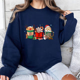 Christmas Coffee T Shirt, Peppermint Iced Latte Tee, Snowmen Sweets Sweatshirt