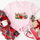 Christmas Coffee T Shirt, Peppermint Iced Latte Tee, Snowmen Sweets Sweatshirt