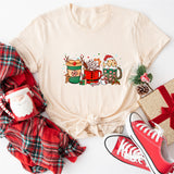 Christmas Coffee T Shirt, Peppermint Iced Latte Tee, Snowmen Sweets Sweatshirt