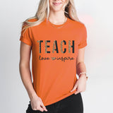 Teach Love Inspire T-Shirt, Leopard Teacher Sweatshirt, Back To School Tee
