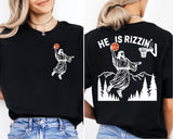 He Is Rizzin' Humor Easter Shirt, Jesus Funny Sweatshirt