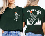 He Is Rizzin' Humor Easter Shirt, Jesus Funny Sweatshirt