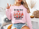 All You Need Nurse Life Gnomes Shirt, Nurse Valentines Shirt, Pediatric ICU Nurse T-Shirt