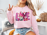 Cute Valentine's Day Gnome T-Shirt, Pink Heart Gnome T-Shirt for Women, Gnome Love Shirt