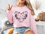 Skeleton Love Sweatshirt, Skull Valentines Day Shirt, Valentine Skeleton Shirt