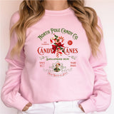 Christmas Sweatshirt, Candy Cane Shirt, Retro Old Fashioned Candy Cane Sweater
