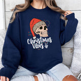 Christmas Vibes Skeleton Shirt, Funny Christmas Shirt, Christmas Party Sweatshirt