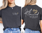Custom Just Married T-Shirt, Wifey And Hubby Shirt, Wedding Party Tee