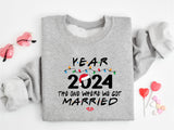 Year 2024 The One Where We Got Engaged Shirt, Best Christmas Ever Shirt, Winter Holiday Tee