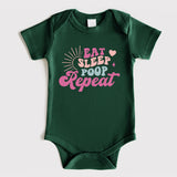 Eat Sleep Poop Repeat Onesie, Funny Sayings Baby Clothes