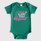 Eat Sleep Poop Repeat Onesie, Funny Sayings Baby Clothes