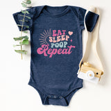 Eat Sleep Poop Repeat Onesie, Funny Sayings Baby Clothes