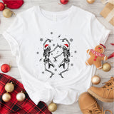 Dancing Skeleton Christmas Shirt, Funny Christmas Shirt, Christmas Party Tees