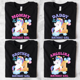 Unicorn Birthday Party Family Shirt, Custom Birthday Party Shirts