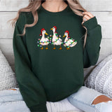 Duck Christmas Sweatshirt, Funny Christmas Duck Sweatshirt, Christmas Lights Sweatshirt