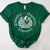 Thankful Grateful Blessed Shirt, Thanksgiving Shirt
