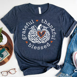 Thankful Grateful Blessed Shirt, Thanksgiving Shirt