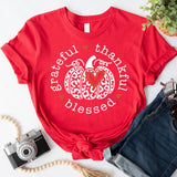 Thankful Grateful Blessed Shirt, Thanksgiving Shirt