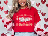 Cupid's Favorite Auntie Shirt, Aunt Valentine T-Shirt, Retro Family Valentine Tee