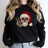 Santa Skeleton Christmas Shirt, Funny Christmas Shirt, Christmas Party Tshirts