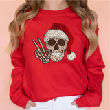Santa Skeleton Christmas Shirt, Funny Christmas Shirt, Christmas Party Tshirts