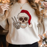 Santa Skeleton Christmas Shirt, Funny Christmas Shirt, Christmas Party Tshirts
