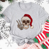 Santa Skeleton Christmas Shirt, Funny Christmas Shirt, Christmas Party Tshirts