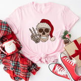 Santa Skeleton Christmas Shirt, Funny Christmas Shirt, Christmas Party Tshirts