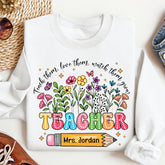 Custom Teacher Flower Shirt