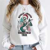 Rocking Around The Christmas Tree Shirt, Christmas Skeleton Shirt