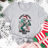 Rocking Around The Christmas Tree Shirt, Christmas Skeleton Shirt