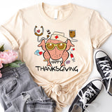 Nurse Thanksgiving shirt, Thankful Nurse tee, Thanksgiving tee for nurses, Nurses Cute fall shirt