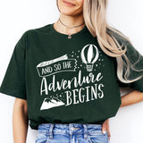 And So The Adventure Begins Shirt, Explorer Shirt, camping shirts, camp lover shirt,