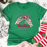 Rolling up Some Christmas Spirit Shirt, Funny Christmas Tee, Christmas Skeleton Shirt