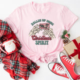 Rolling up Some Christmas Spirit Shirt, Funny Christmas Tee, Christmas Skeleton Shirt