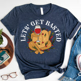 Let's Get Basted Turkey Shirt, Funny Thanksgiving T-Shirt