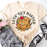 Let's Get Basted Turkey Shirt, Funny Thanksgiving T-Shirt