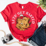 Let's Get Basted Turkey Shirt, Funny Thanksgiving T-Shirt