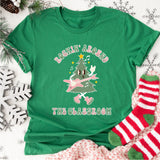 Rockin Around the Classroom Sweatshirt, Teacher Christmas T-Shirt, Retro Xmas Tee