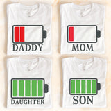 Family Battery Shirts, Funny Family Shirts