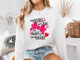My Bow Is Big and My Heart Is Even Bigger Shirt, Valentines Bow Shirt