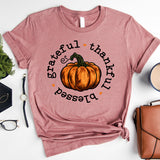 Thankful Shirt, Grateful Shirt, Blessed Shirt, Happy Thanksgiving Shirt