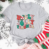 Holly Jolly Teacher Christmas Sweatshirt, Holiday Class Party Sweatshirt