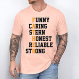 Caring Fun Brave Father Shirt, Father's Day Cute Shirt