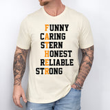 Caring Fun Brave Father Shirt, Father's Day Cute Shirt