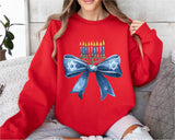 Hanukkah Bow Jewish Shirt, Jewish Hanukkah Tee, Coquette Hanukkah Tee