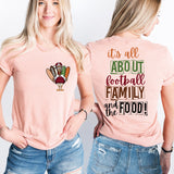 Its All About Football Family and the Food, Thanksgiving Men Sweatshirt