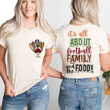 Its All About Football Family and the Food, Thanksgiving Men Sweatshirt