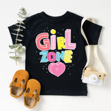 Girl zone Typography Kids T-Shirt, Girl Power Shirt